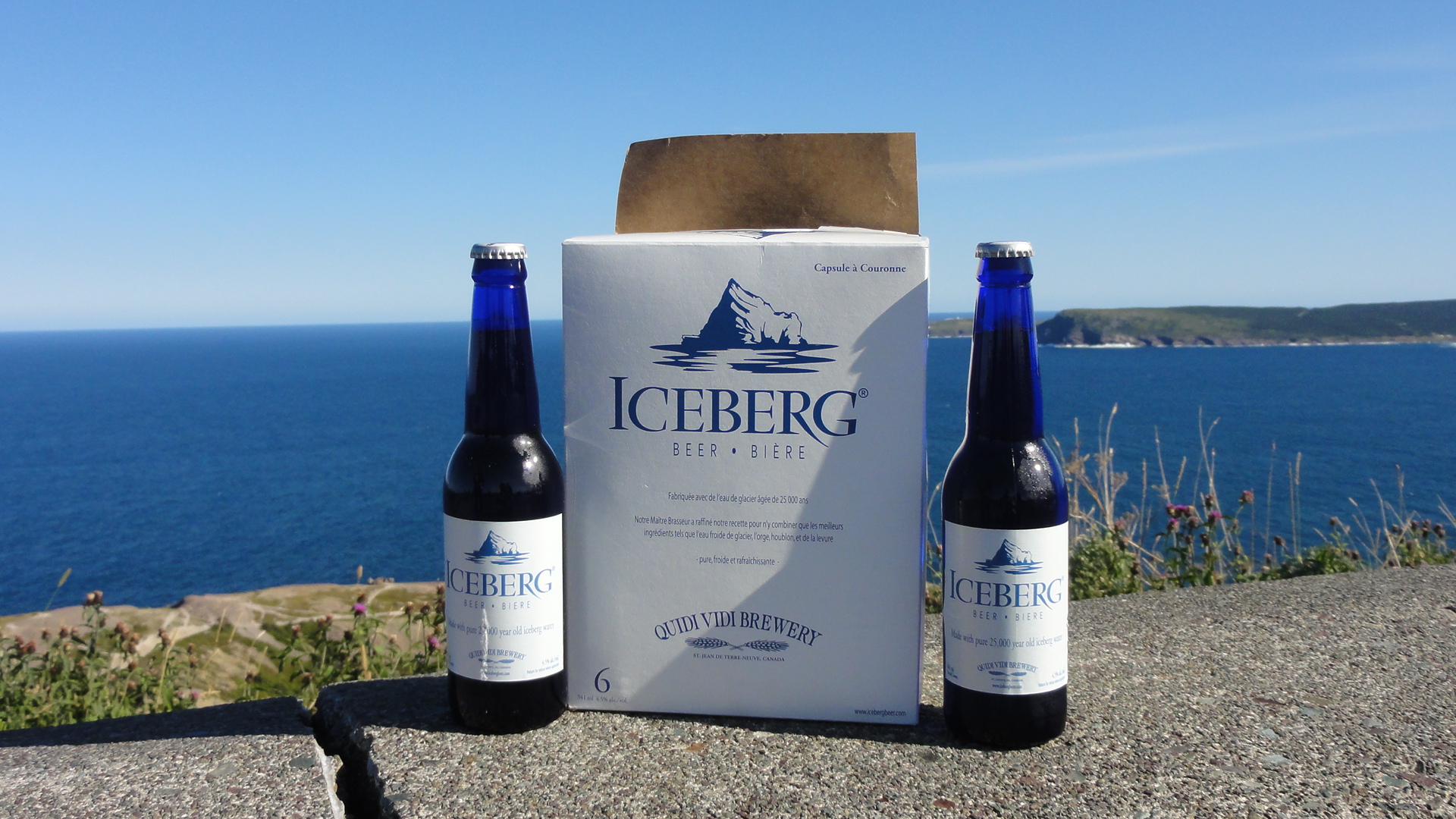 Eiskaltes Iceberg-Bier . Gebraut aus Gletscherwasser. HMMM