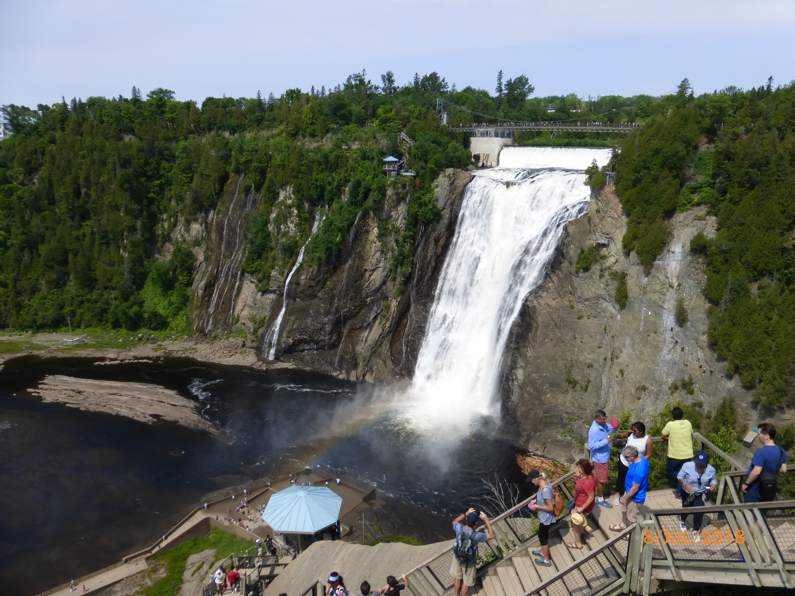 Der Montmorency Wasserfall nähe Quebec