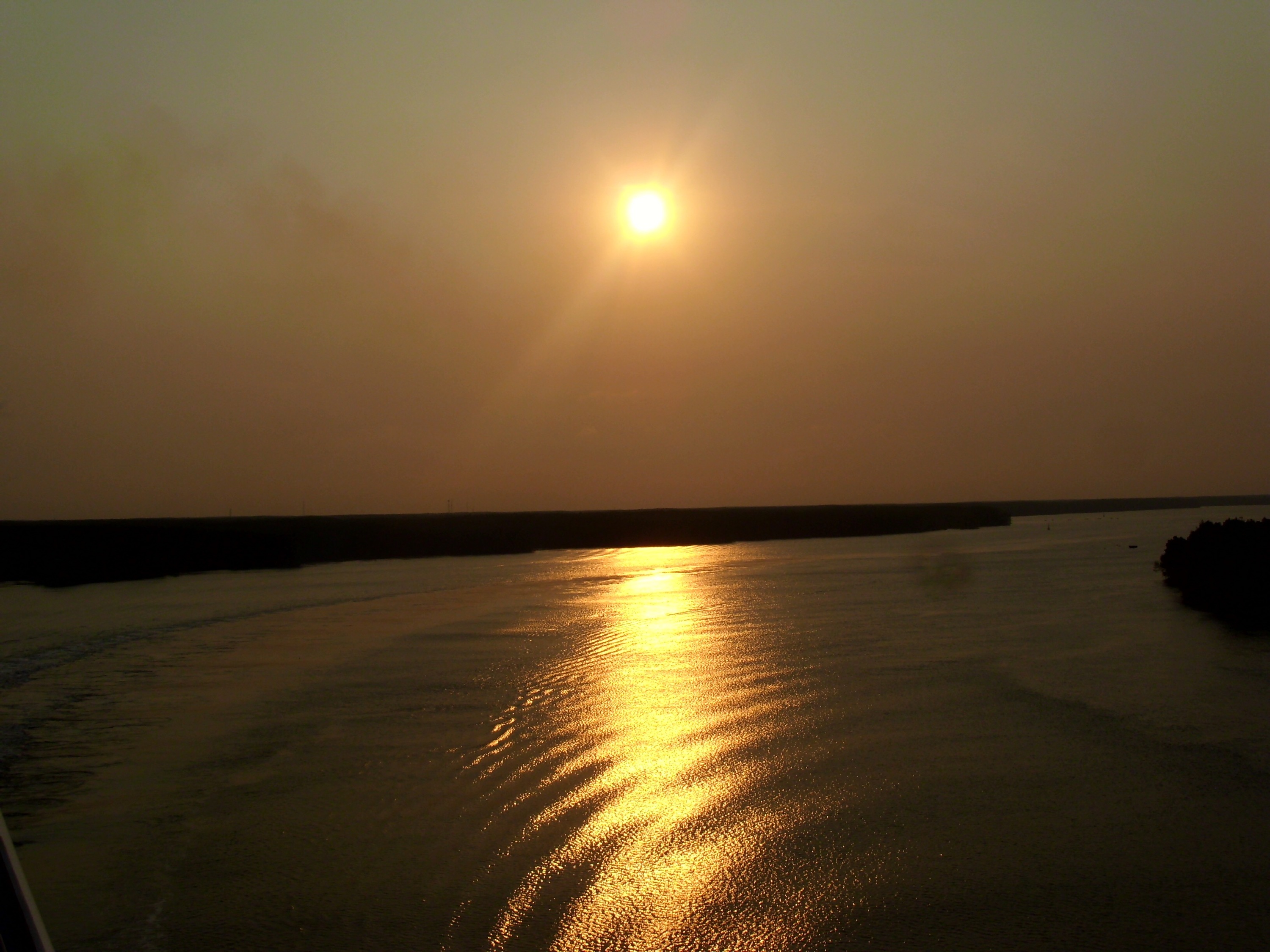 Abendstimmung über dem Mekong