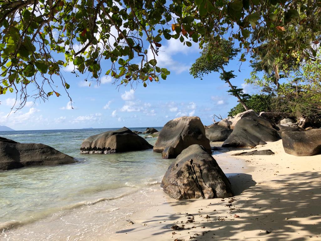 Beau Vallon Beach auf Mahe (Seychellen)