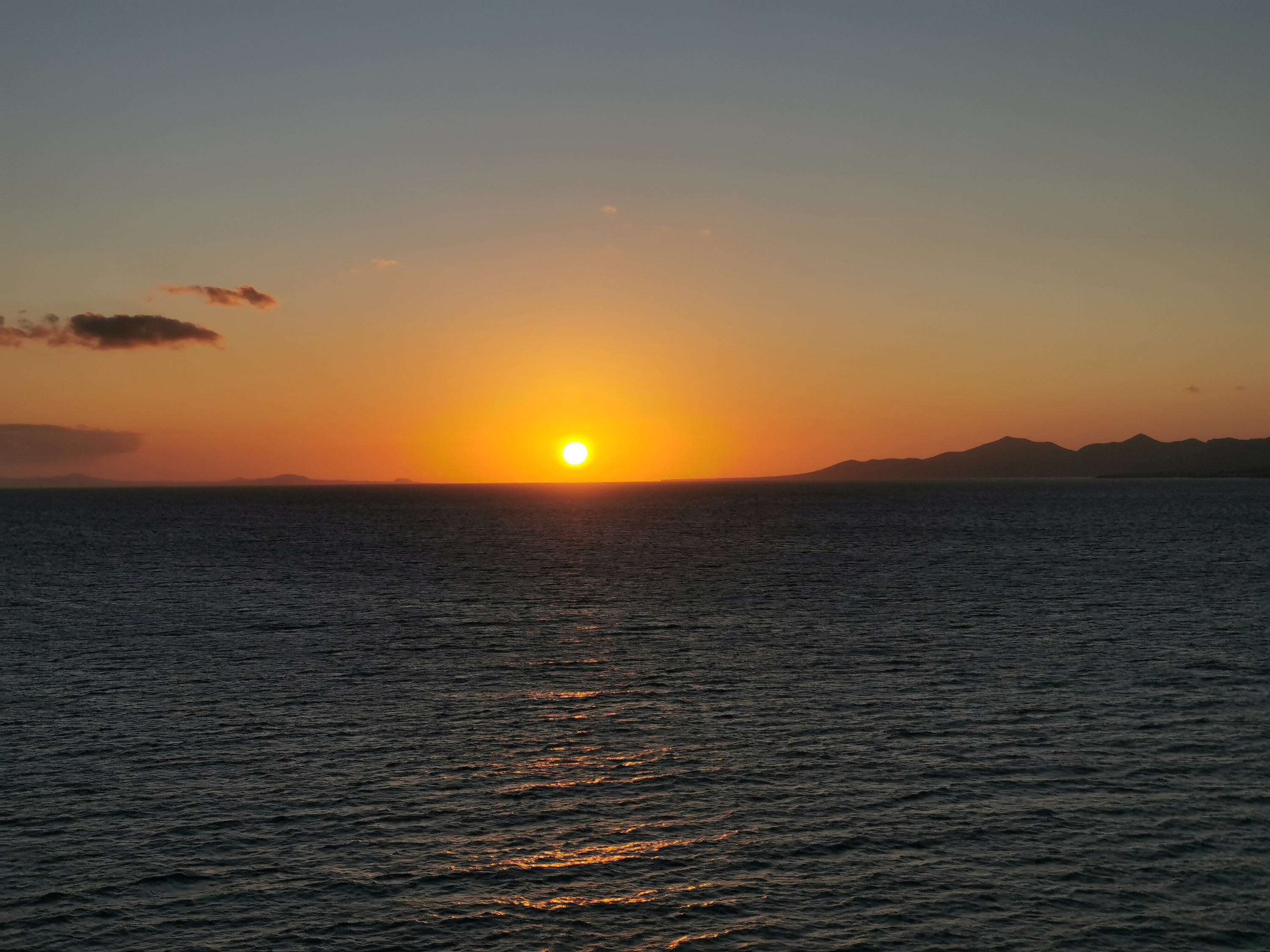 Sonnenuntergang zwischen Fuerteventura und Lanzarote