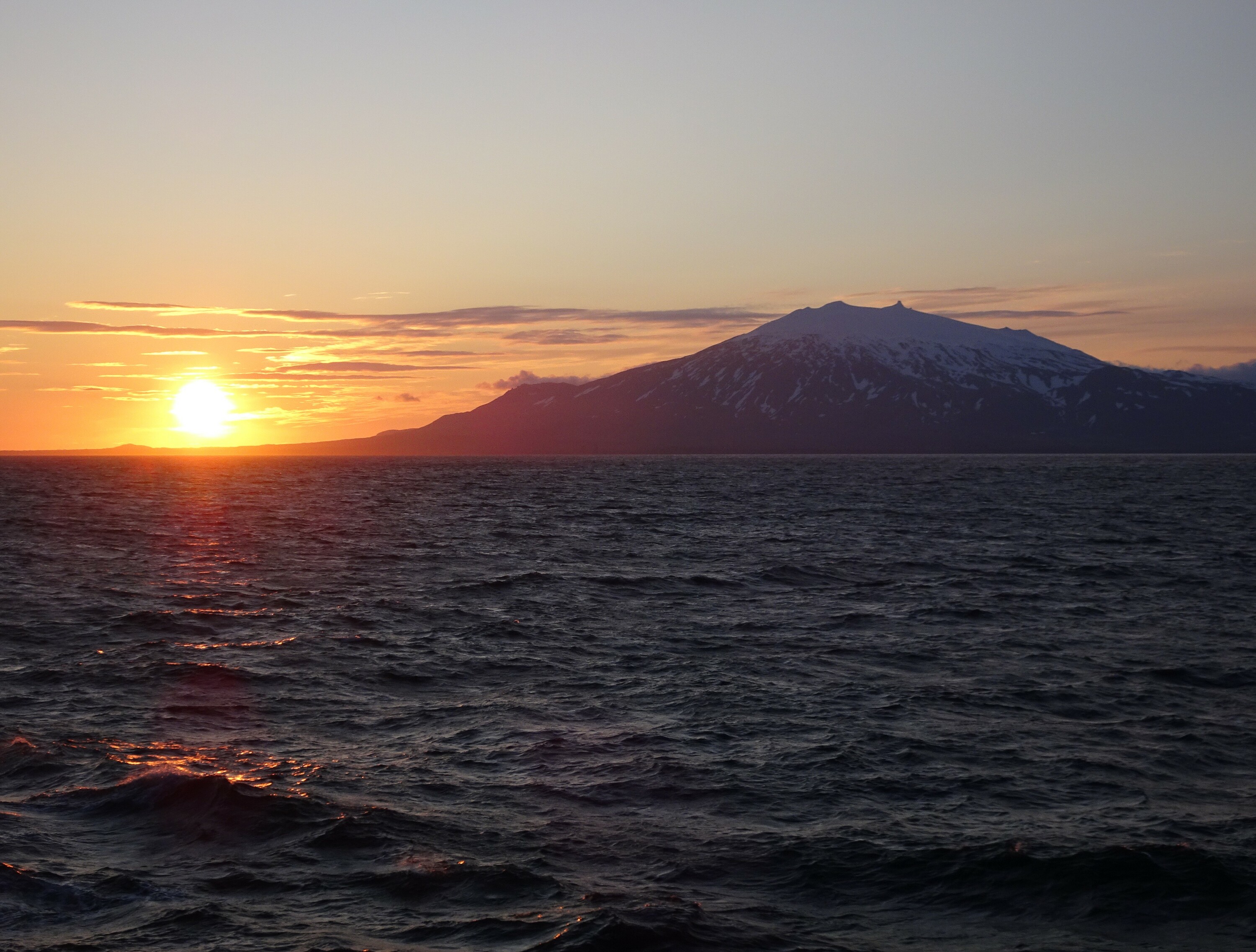 Der Snæfellsjökull im Sonnenuntergang