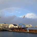 Regenbogen in Sortland