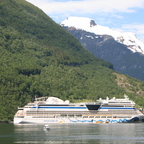 Die Sol auf Rede im Geiranger