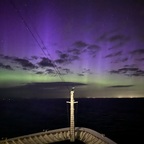 Sommerliches Nordlicht vor der Küste Schottlands, 13.08.2024 1:49 Uhr